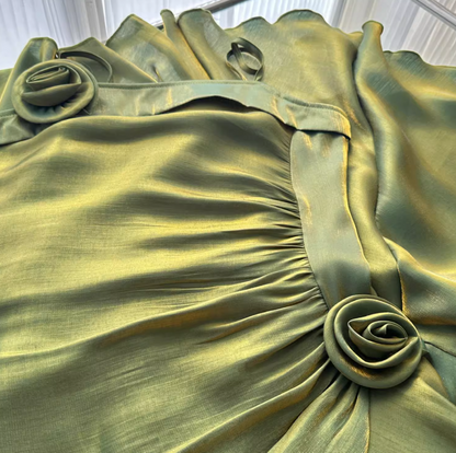 Fishtail ruffled suspender dress birthday dress ED0950