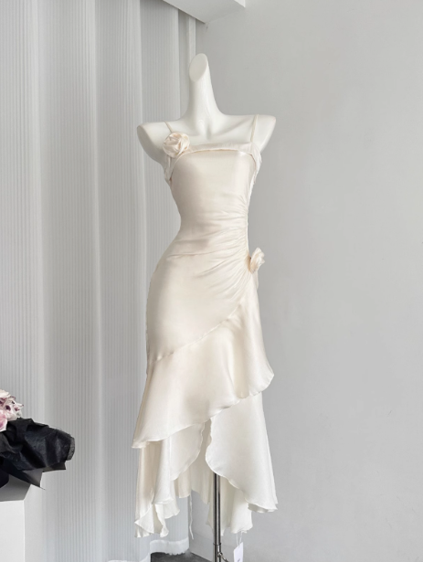 Fishtail ruffled suspender dress birthday dress ED0950