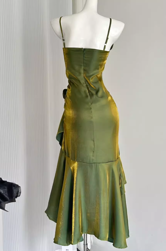 Fishtail ruffled suspender dress birthday dress ED0950