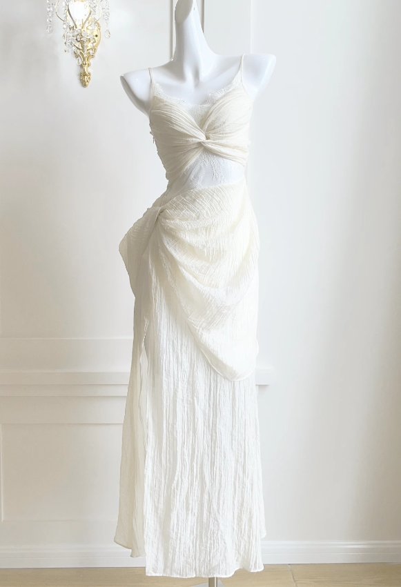 French retro lace seaside holiday purple dress ED0975