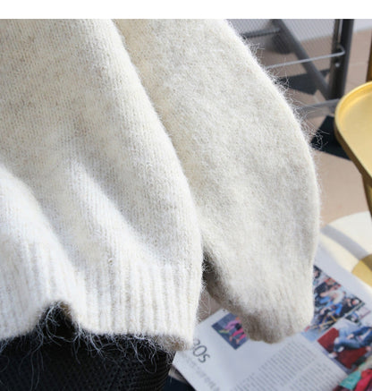 Heart button simple knitted cardigan ED0989