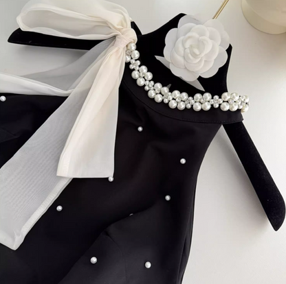 Black A-line beaded Halter Short Prom Dress,Homecoming Dress ED0959