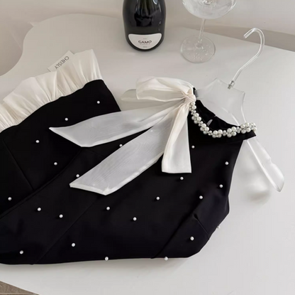 Black A-line beaded Halter Short Prom Dress,Homecoming Dress ED0959