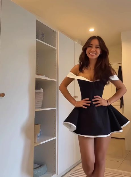 Elegant Off The Shoulder Satin Black A Line 6th Grade Homecoming Dress 18th Birthday Outfits S873