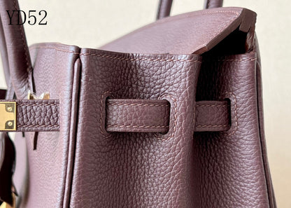 H BIRKIN 25 TOGO CHOCOLATE GOLD HARDWARE 25CM