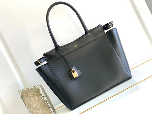 Celine Medium Cabas Bourgeoi black handbag