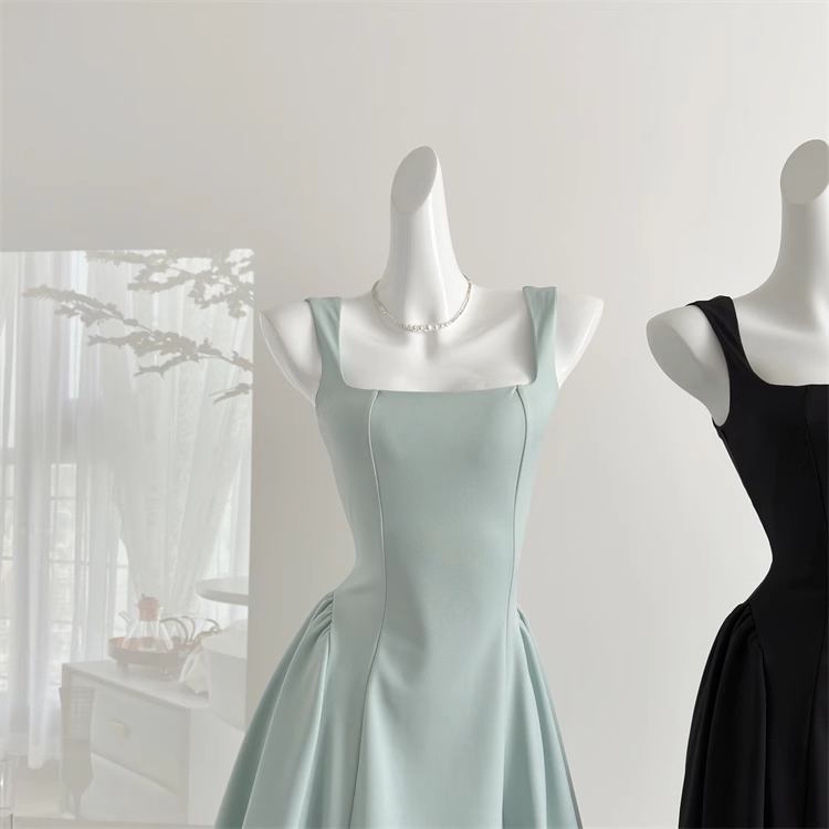 Sweet and niche summer temperament high waist design dress DP0005