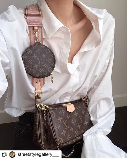 Louis Vuitton Multi-Pochette Bag in pink