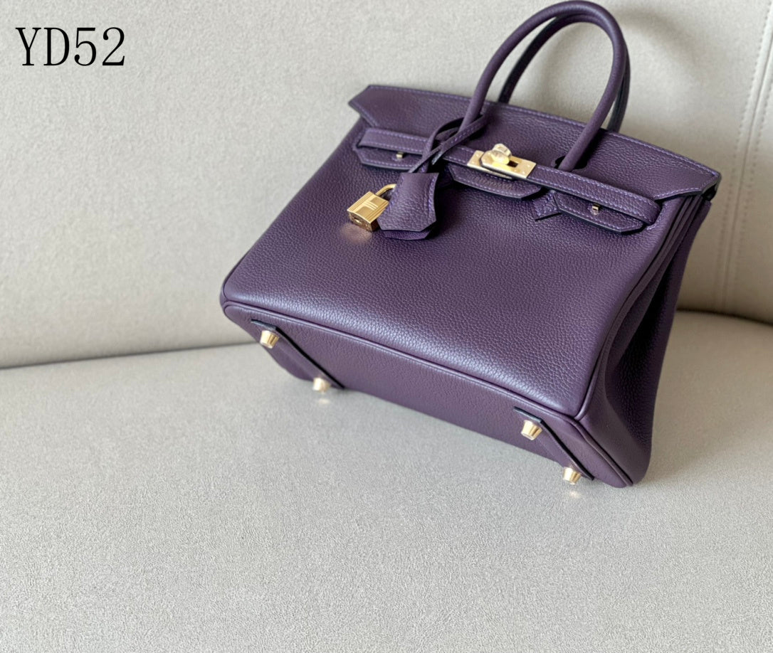 H BIRKIN 25 TOGO PURPLE  GOLD HARDWARE 25CM