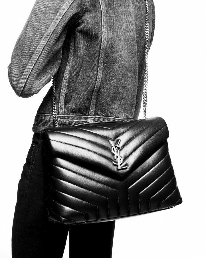 Saint Laurent Loulou Medium In Matelasse Y Leather