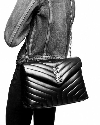 Saint Laurent Loulou Medium In Matelasse Y Leather