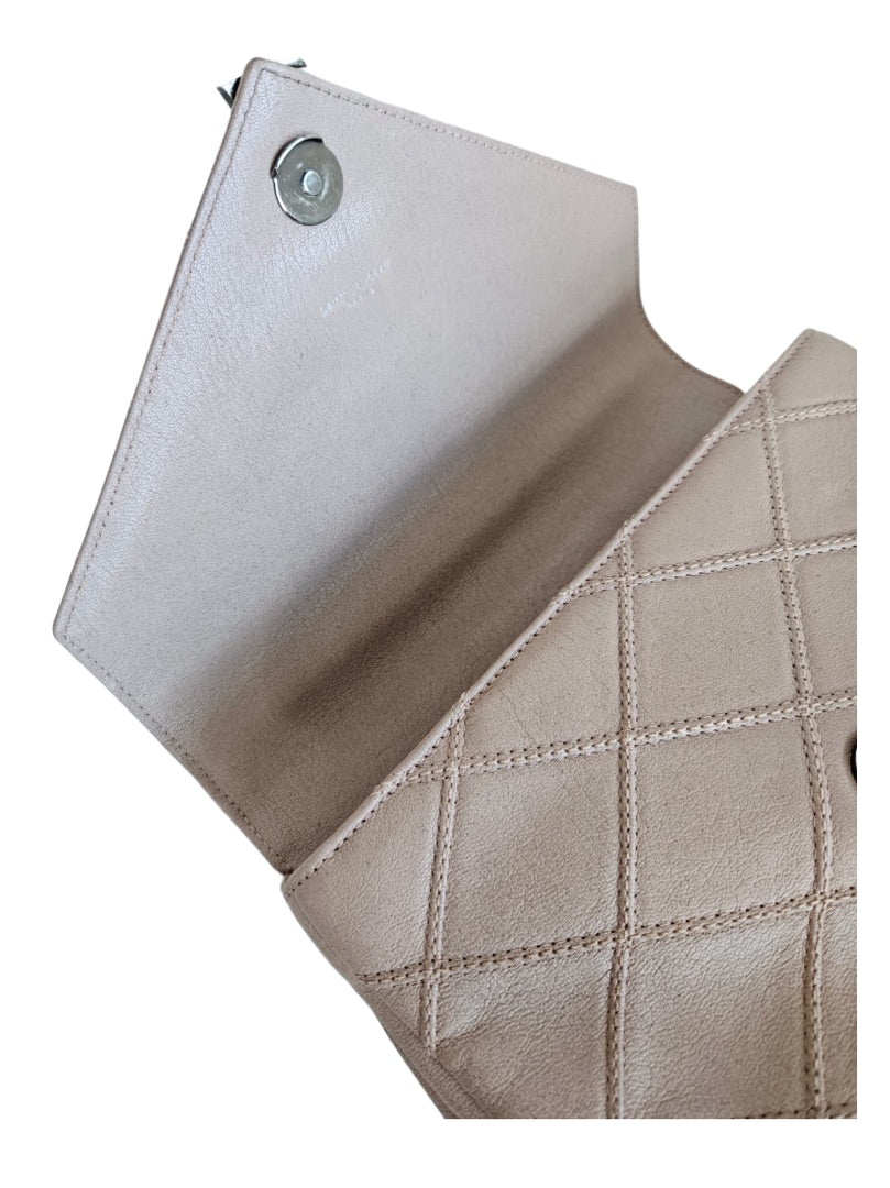 Saint Laurent College Matelasse Diamond Quilted Bag