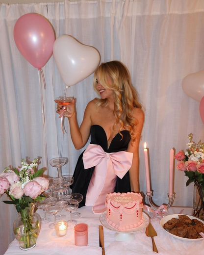 Cute Strapless Black Satin A Line Formal 20th Birthday Dress Short Homecoming Dress With Bow S956