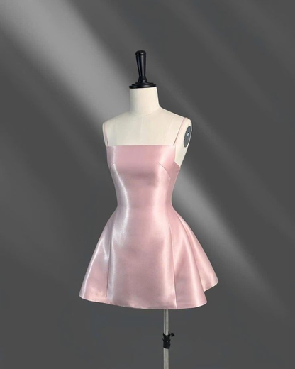 Simple Pink Mini Bridal Dress Elegant Homecoming Dress S200
