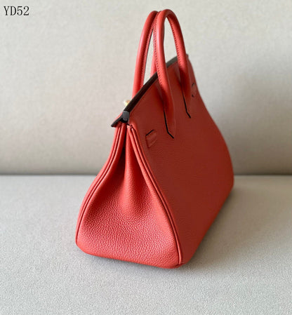 H BIRKIN TOGO 25 RED GOLD HARDWARE 25CM