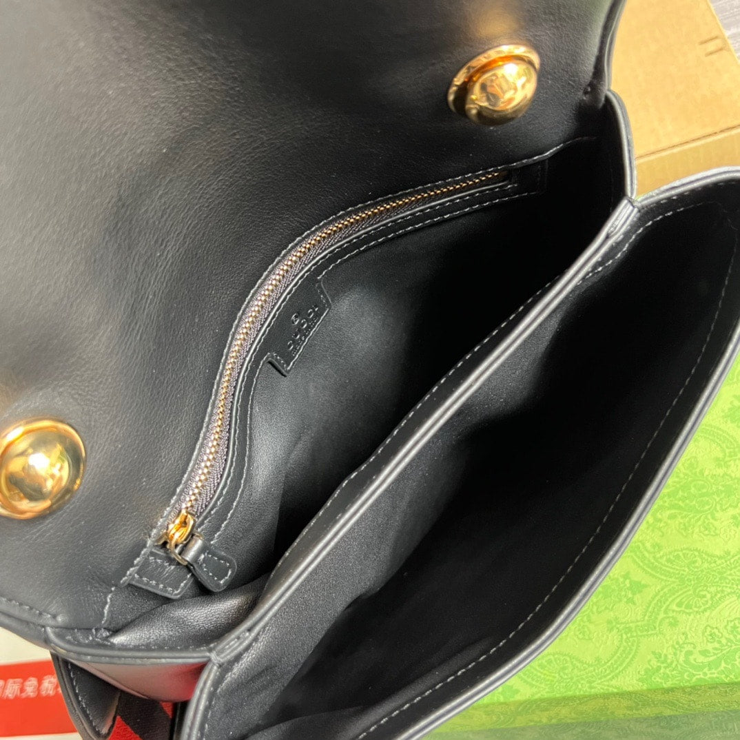 GUCCI BLONDIE MEDIUM BAG BLACK 29CM 699210 UXXAG 1064