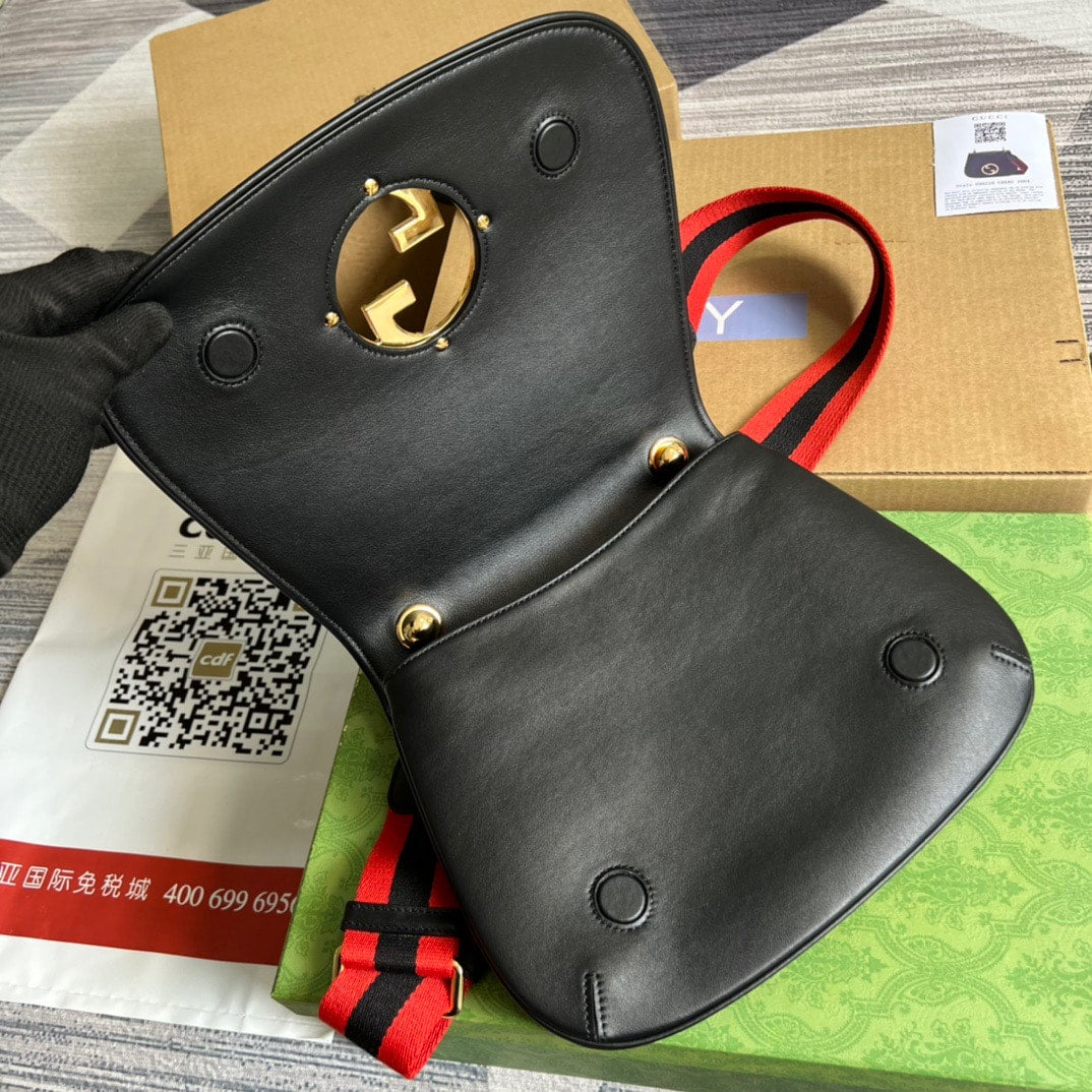 GUCCI BLONDIE MEDIUM BAG BLACK 29CM 699210 UXXAG 1064