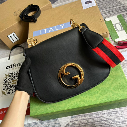 GUCCI BLONDIE MEDIUM BAG BLACK 29CM 699210 UXXAG 1064