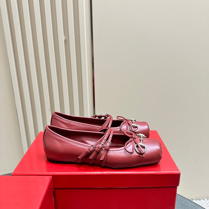 GUCCI WOMEN’S HORSEBIT BALLET FLAT SACCHETTO RED 821219 AAEA4 6207