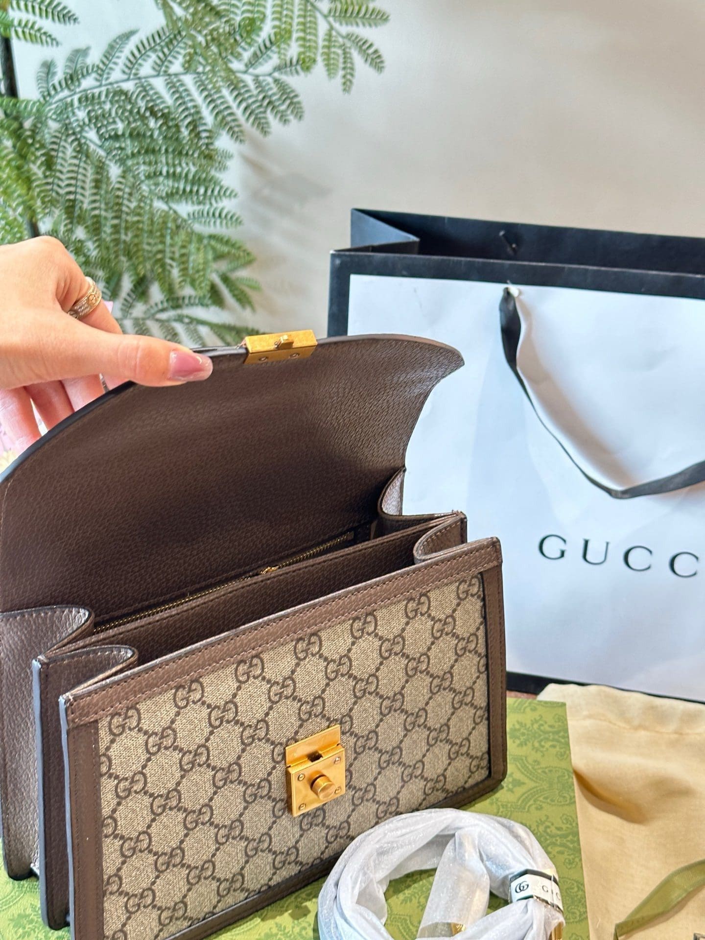 GGUCCI OPHIDIA TOP HANDLE SMALL BAG