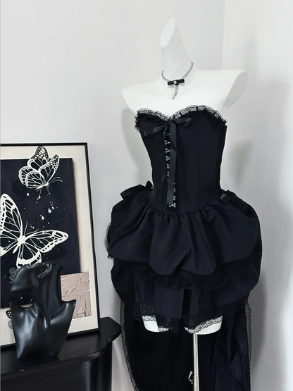 Sexy Strapless Black Sweetheart Neck A Line Short Party Dress Graduation Homecoming Dress S627