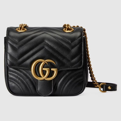 GUCCI MARMONT MINI SHOULDER BAG (black)