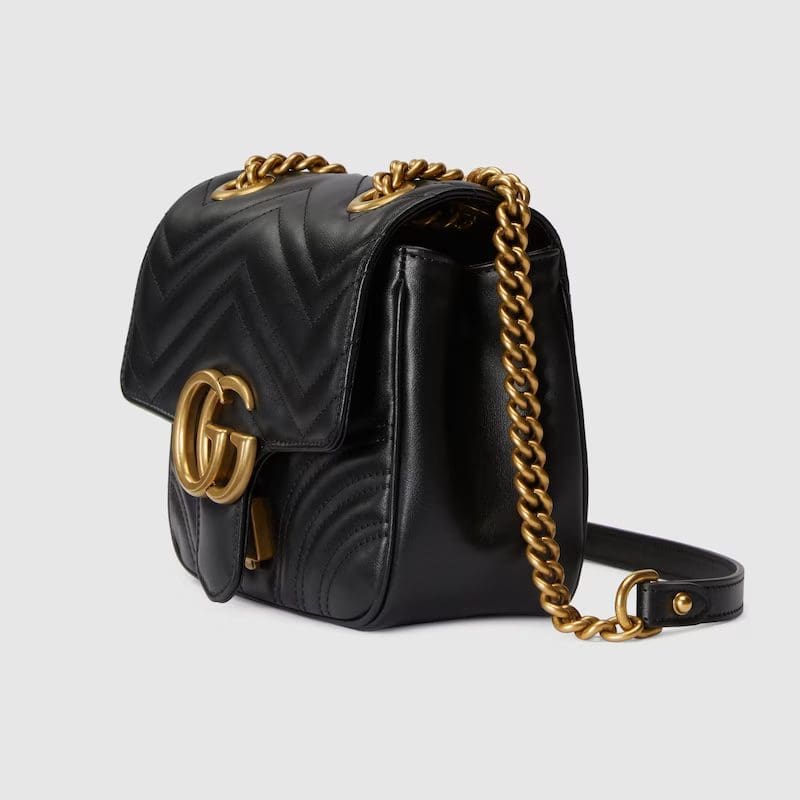 GUCCI MARMONT MINI SHOULDER BAG (black)