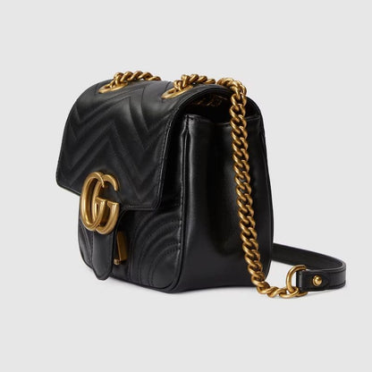 GUCCI MARMONT MINI SHOULDER BAG (black)