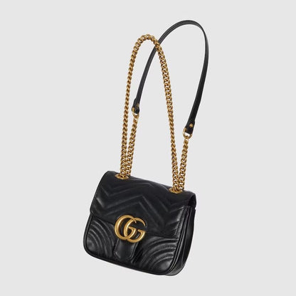 GUCCI MARMONT MINI SHOULDER BAG (black)