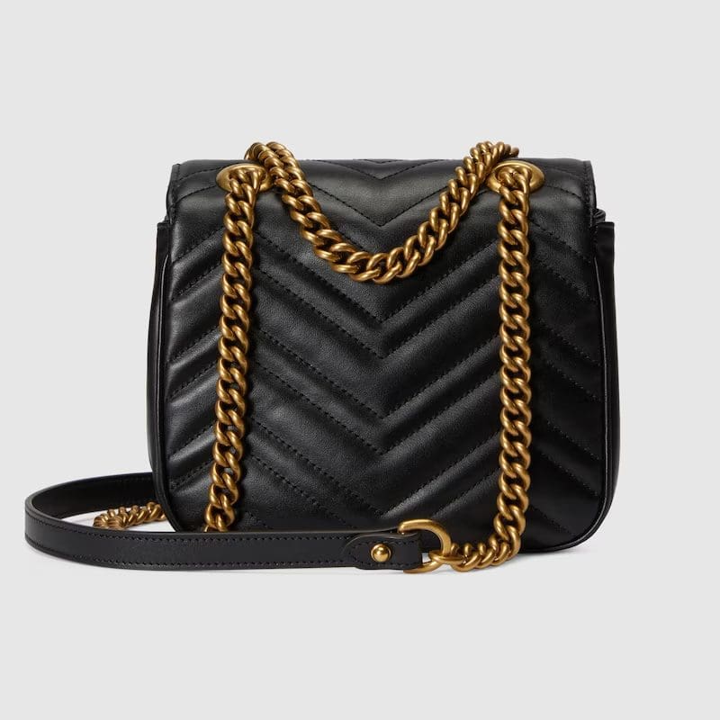 GUCCI MARMONT MINI SHOULDER BAG (black)
