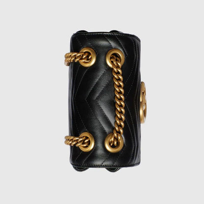 GUCCI MARMONT MINI SHOULDER BAG (black)