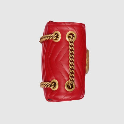 GUCCI MARMONT MINI SHOULDER BAG (RED)