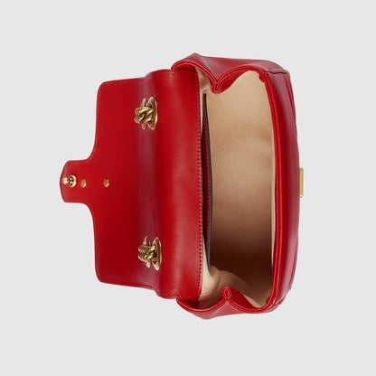 GUCCI MARMONT MINI SHOULDER BAG (RED)