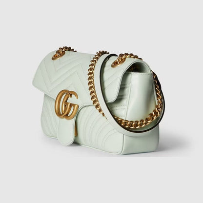 GUCCI MARMONT SMALL SHOULDER BAG (Pale green)