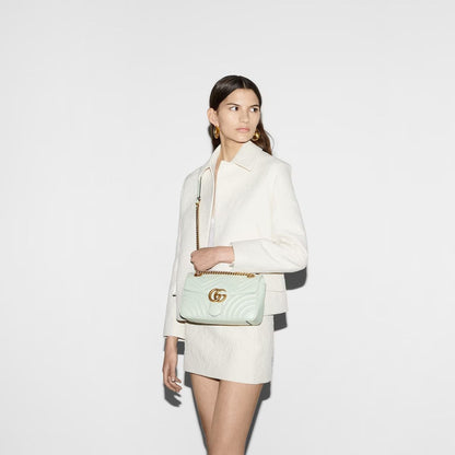 GUCCI MARMONT SMALL SHOULDER BAG (Pale green)