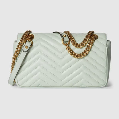 GUCCI MARMONT SMALL SHOULDER BAG (Pale green)