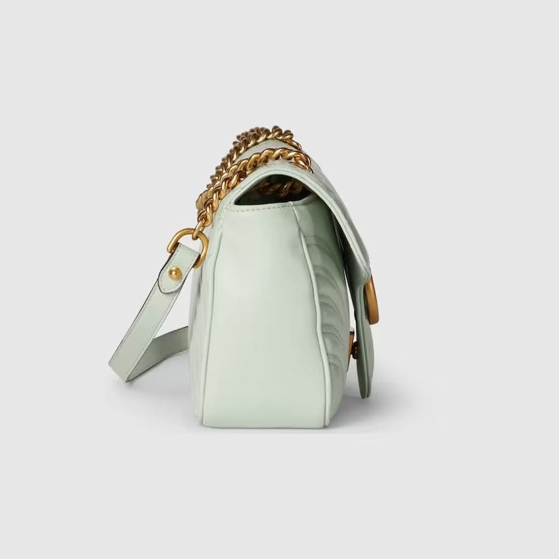 GUCCI MARMONT SMALL SHOULDER BAG (Pale green)