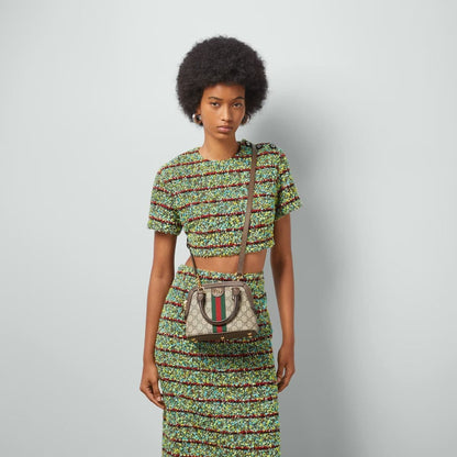 GUCCI OPHIDIA GG MINI TOP HANDLE BAG