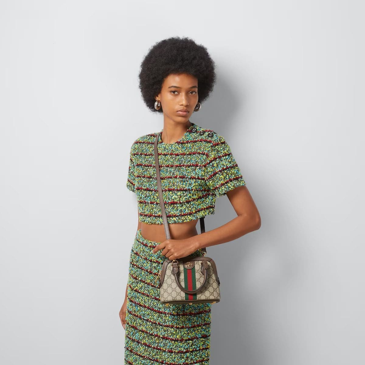 GUCCI OPHIDIA GG MINI TOP HANDLE BAG