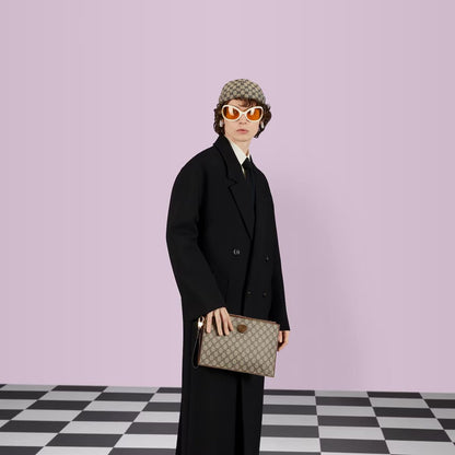GUCCI POUCH WITH INTERLOCKING G