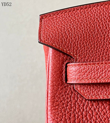 H BIRKIN TOGO 25 RED GOLD HARDWARE 25CM