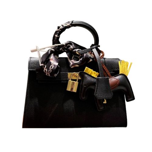 H KELLY TOGO BLACK GOLD HARDWARE 20CM