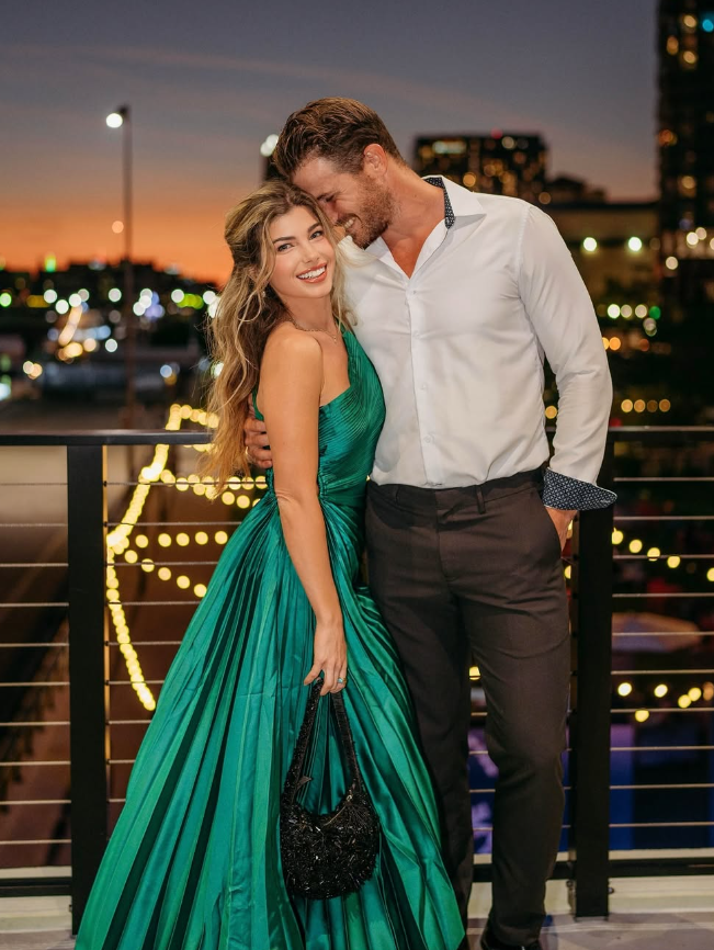 2025 New A Line One Shoulder Green Satin Long Prom Dress Evening Dress SH2328