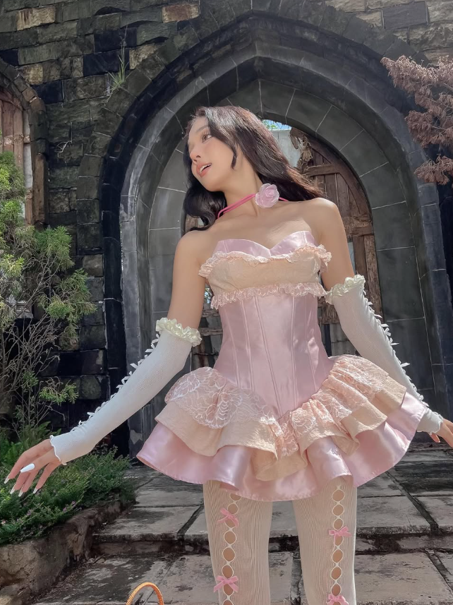 Pink A Line Sweetheart Neck Lace Satin Short Homecoming Dress Cocktail Dress SH3818