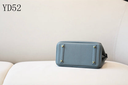 H BIRKIN 25 TOGO STONE BLUE  GOLD HARDWARE 25CM