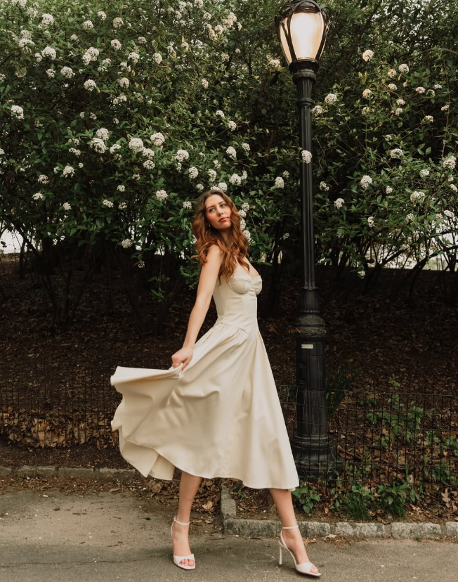 Simple A Line Spaghetti Strap Apricot Satin Prom Dress Birthday Dress Outfits SH3911