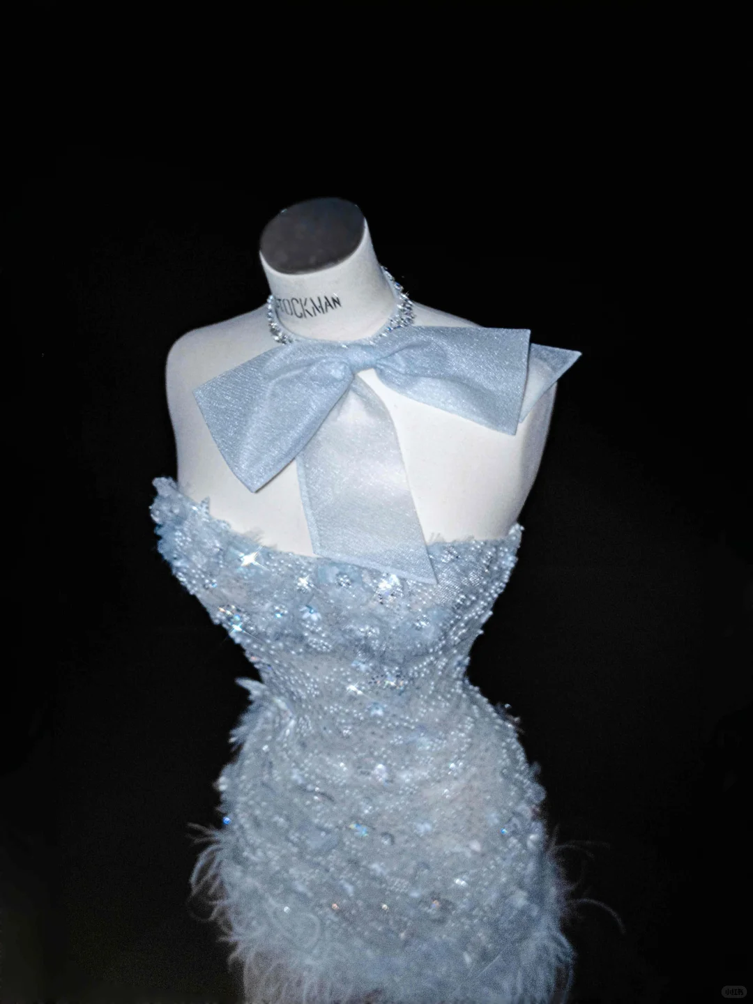 Baby Blue Mermaid Sweetheart Neck Beaded Feathder Tulle Prom Dress Evening Dress SH3350