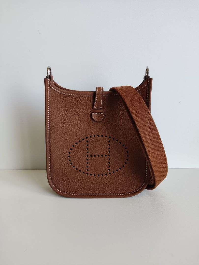 Hermès Mini Evelyne gold bag