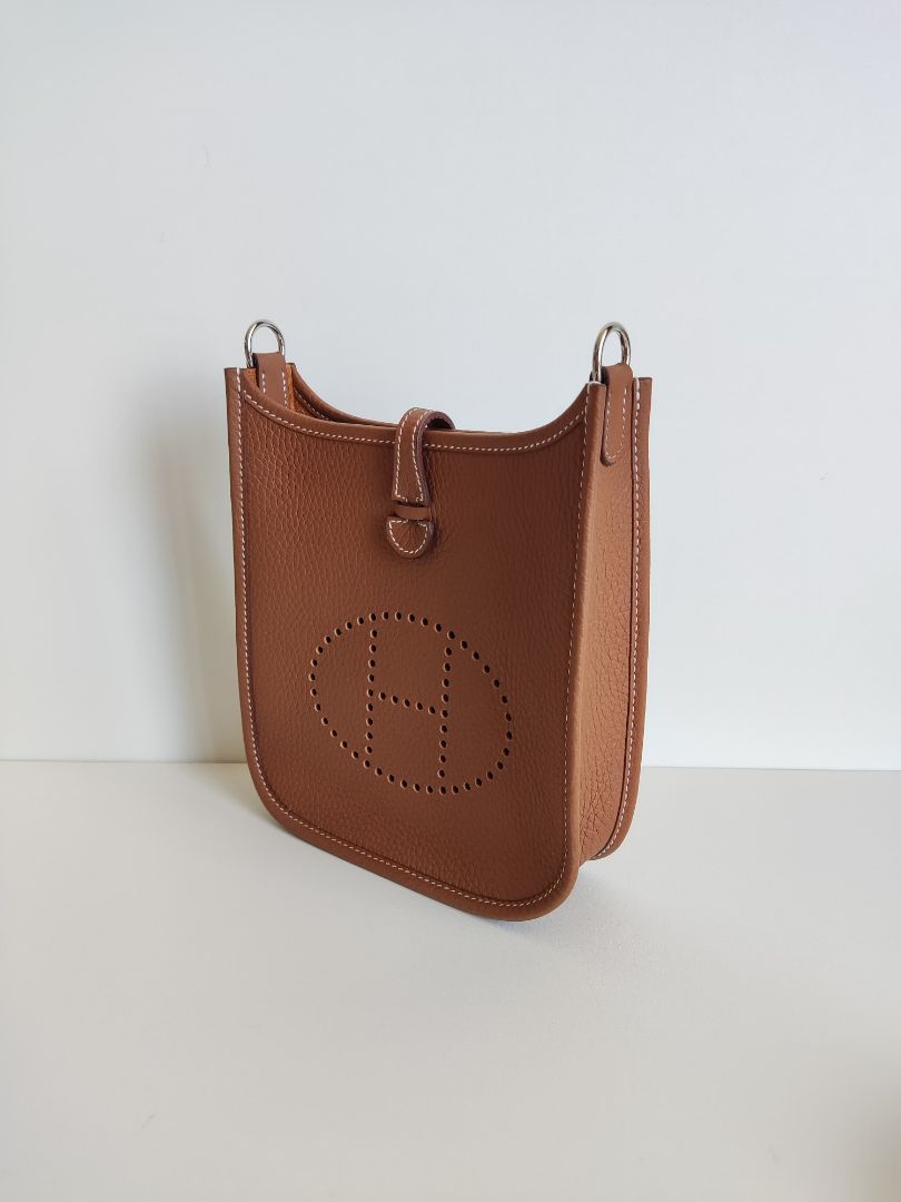 Hermès Mini Evelyne gold bag