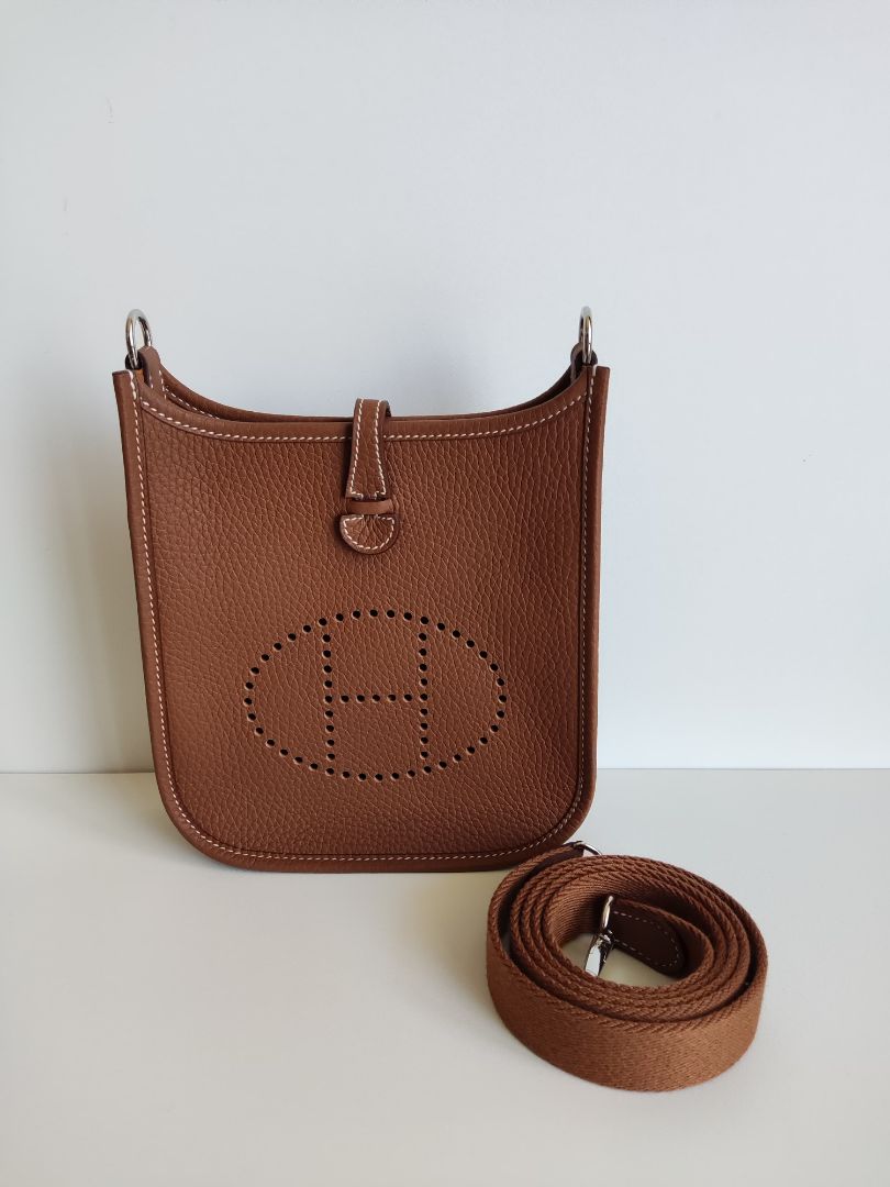 Hermès Mini Evelyne gold bag